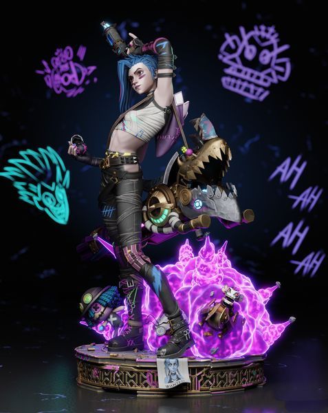 Фігурка 3D Magicca Аркейн Джинкс Arcane Jinx 33 см 3087359622 фото