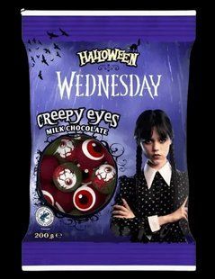 Шоколадні цукерки Wednesday Halloween Creepy Eyes Milk Chocolate 200 г 2796775608 фото