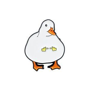 Значок пін Сором'язлива качка Shy duck 3 см 2956875142 фото