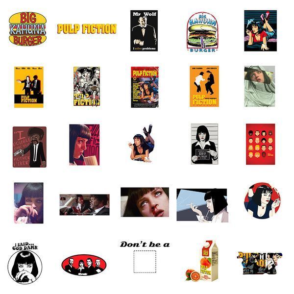 Стикерпак Криминальное чтиво Набор наклеек GeekLand Pulp Fiction 50 штук 2425909300 фото
