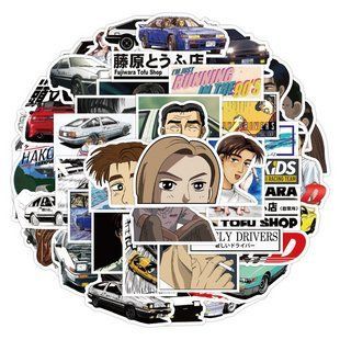 Стікерпак Ініціал Ді Набір наклейок GeekLand Initial D 50 штук 2429467610 фото